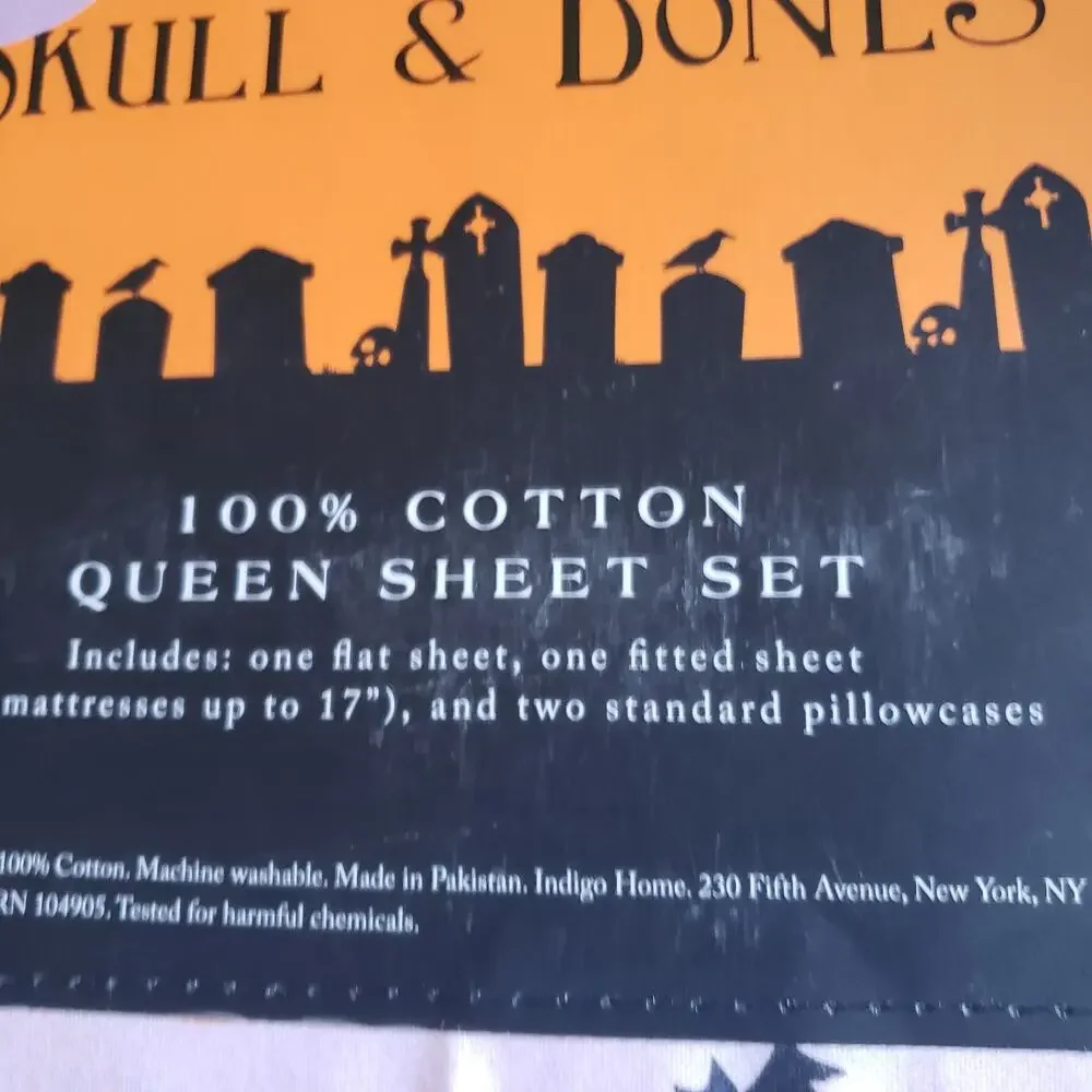 Halloween Queen 100% Cotton Sheet Set NWT Pink Ghost Mummy Pumpkin Bat